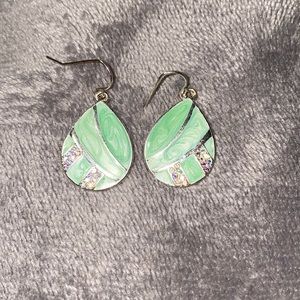 Sea green earrings
